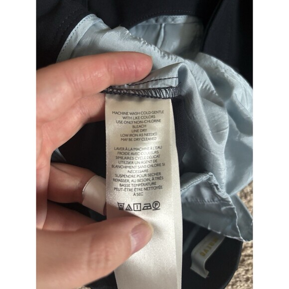 Anthropologie Maeve Shorts 14 Large Pleated Trouser Minimalist Navy Blue Preppy - Picture 5 of 6